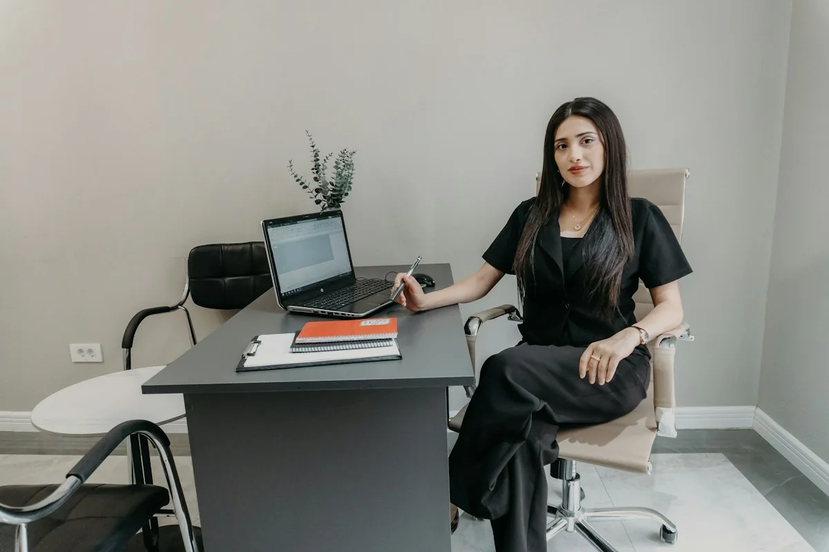 Insurance specialist working in an office